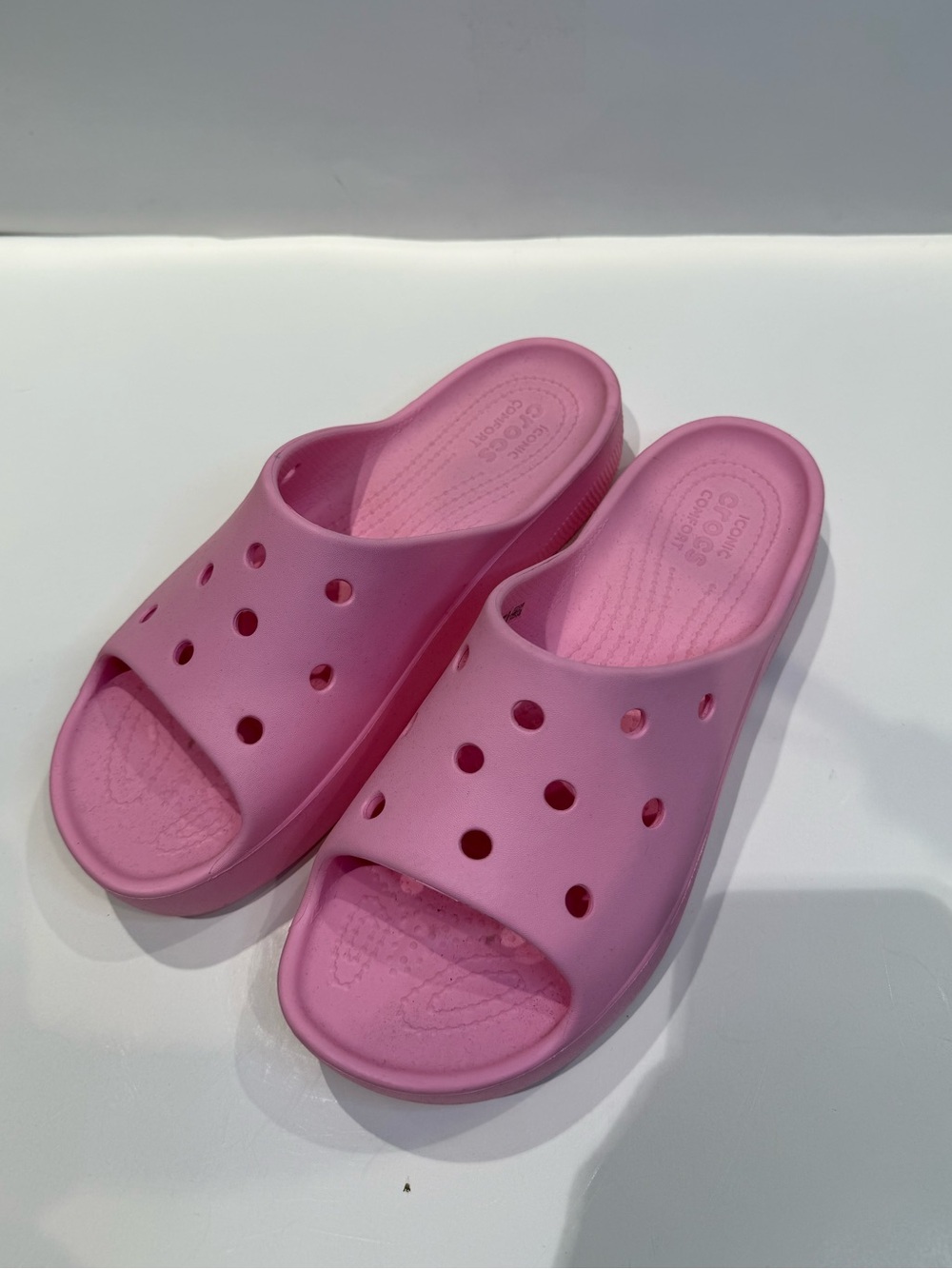 Crocs Classic Platform Slides - Electric Pink - Women’s Size 8